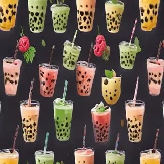 boba tea background