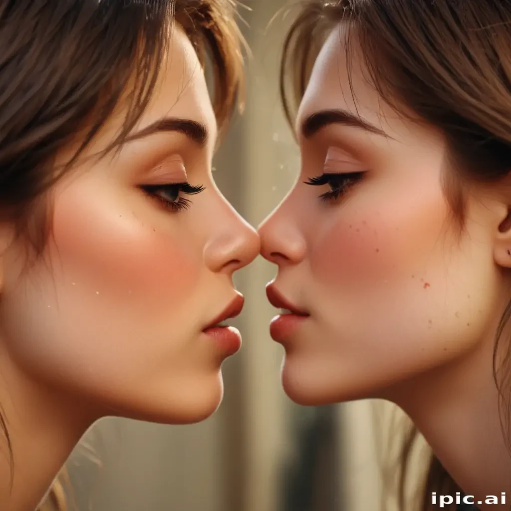 girls kissing