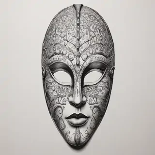 drawing of a mask