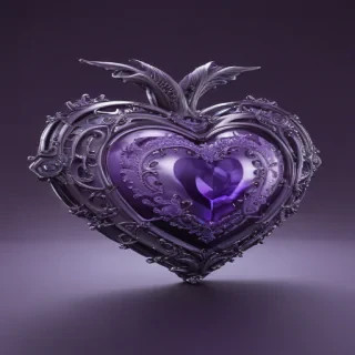 purple aesthetic heart