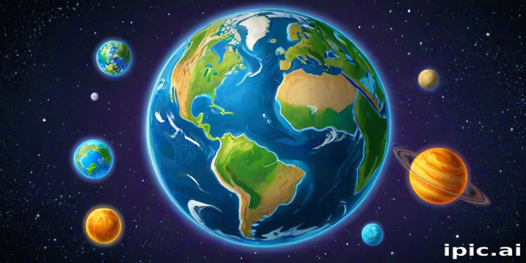 cartoon picture of the planet earth