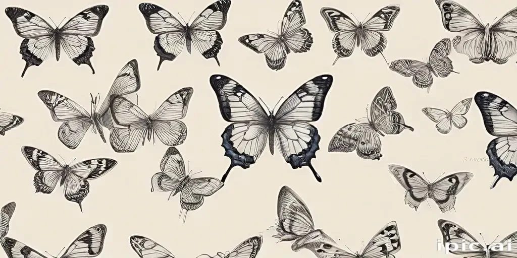 images of drawings of butterflies