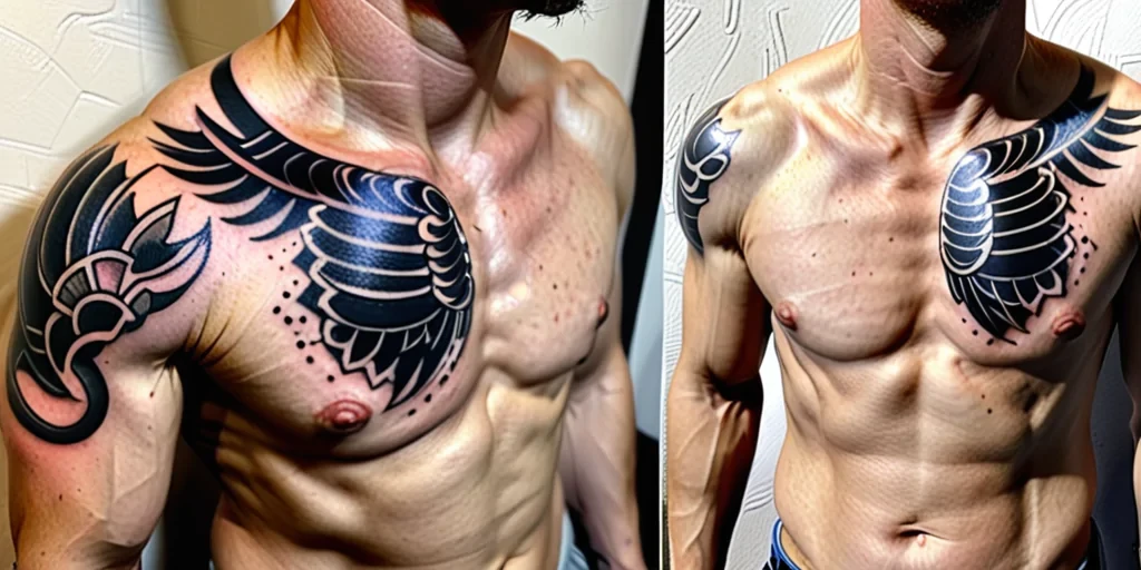 male rib tattoos