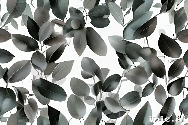 eucalyptus clipart black and white