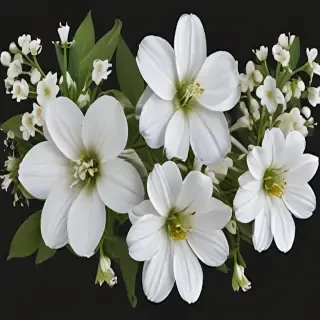 white flowers png transparent