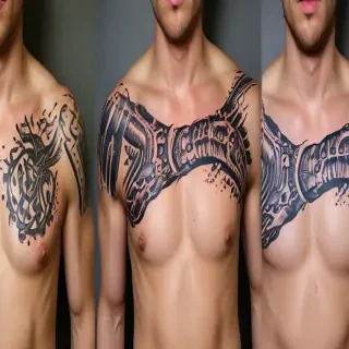 male rib tattoos