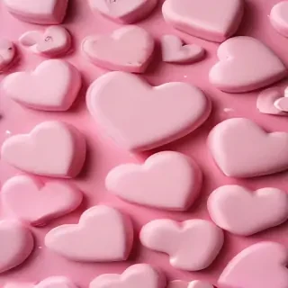 pink hearts aesthetic