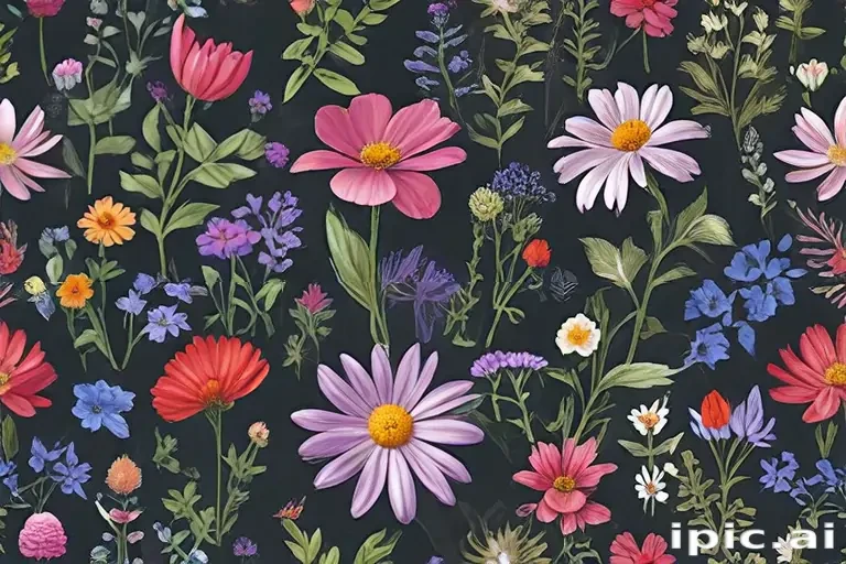 wildflowers transparent background