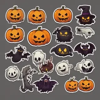 halloween stickers png