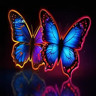 neon butterfly wallpaper