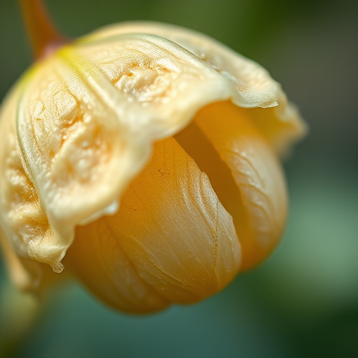 Capture a close-up shot of physalis with detailed focus on the textured lantern-like husk, using a macro lens at f/2.8, ISO 200, 1/60 sec, in natural soft light, background slightly blurred for depth.
