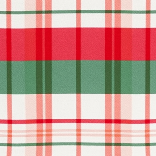 high-resolution image of a fabric pattern with alternating red, green, and white squares, captured with a DSLR camera, aperture f/8, ISO 100, 50mm lens, top-down view, natural lighting