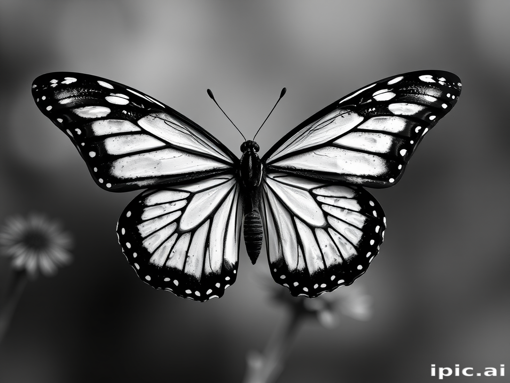 black and white butterfly wallpaper