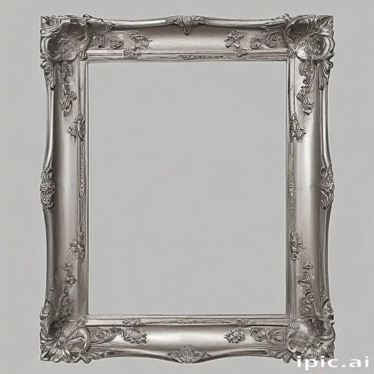 silver picture frame png