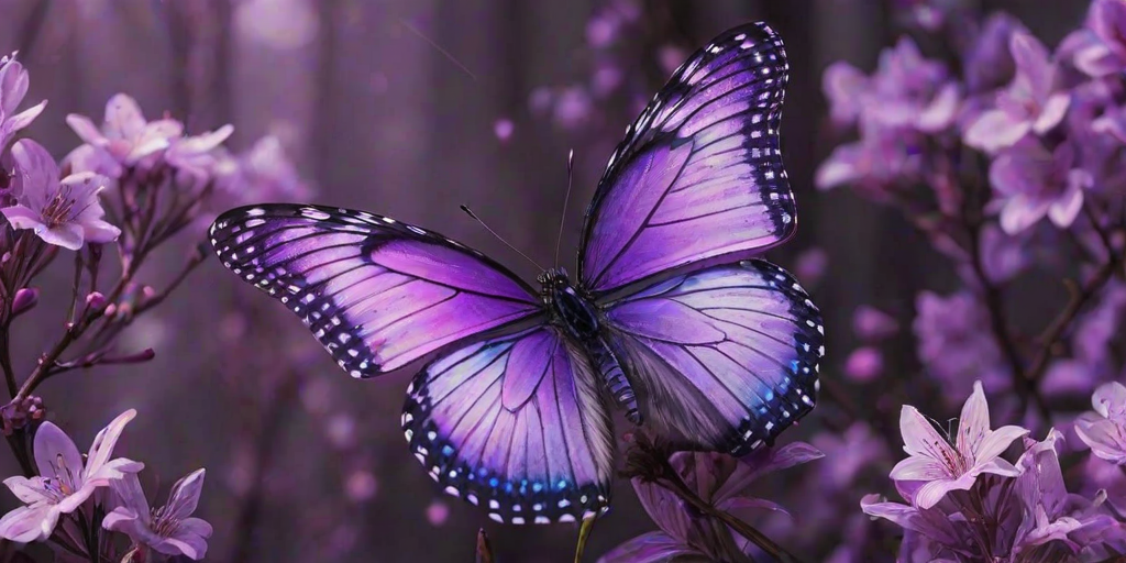 aesthetic purple butterfly