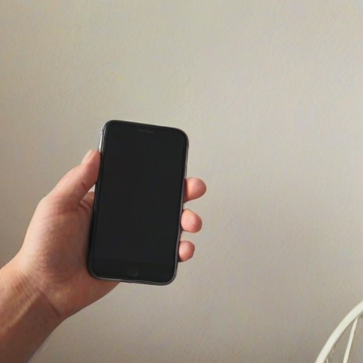 hand holding a phone