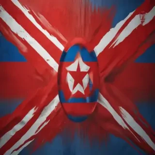 north korea flag
