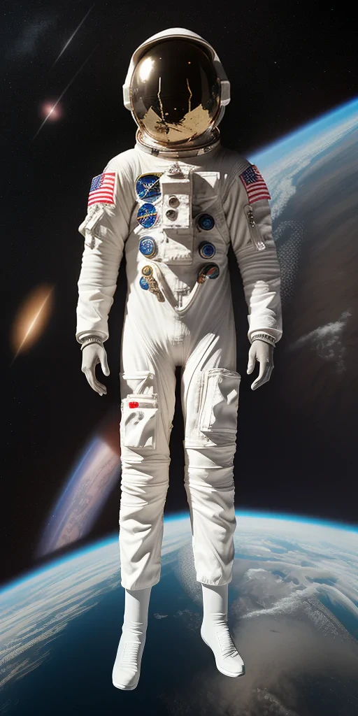 cartoon transparent astronaut suit