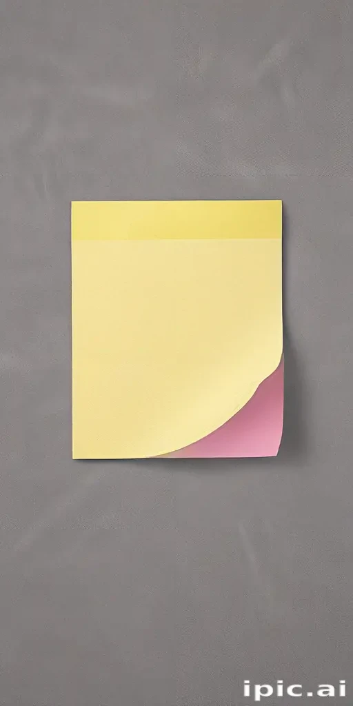 sticky note with transparent background