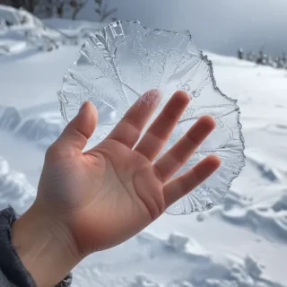 transparent snow