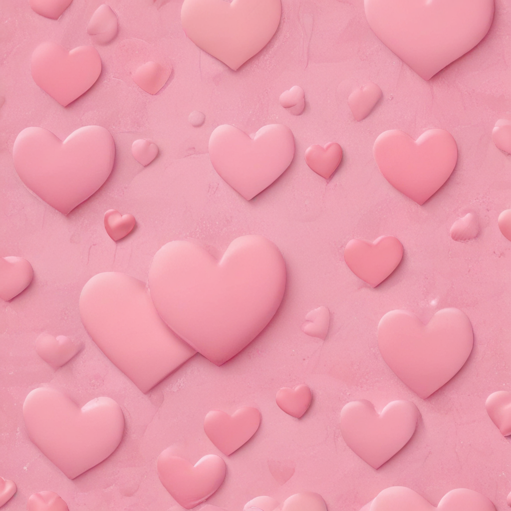 Delicate Pink Hearts on a Soft Pink Background for Romantic Themes