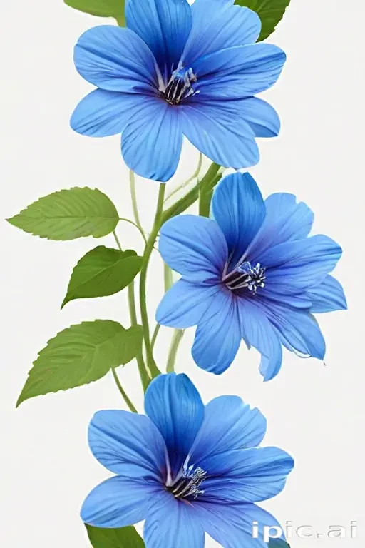 blue flowers transparent background