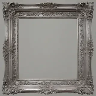 silver picture frame png