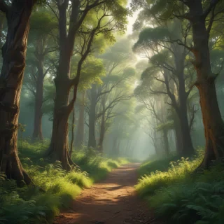 beautiful magical forest background