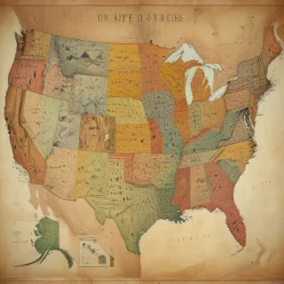 map of united states with states