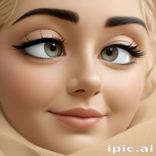 Whimsical Portrait of a Character with Captivating Eyes and Soft Features