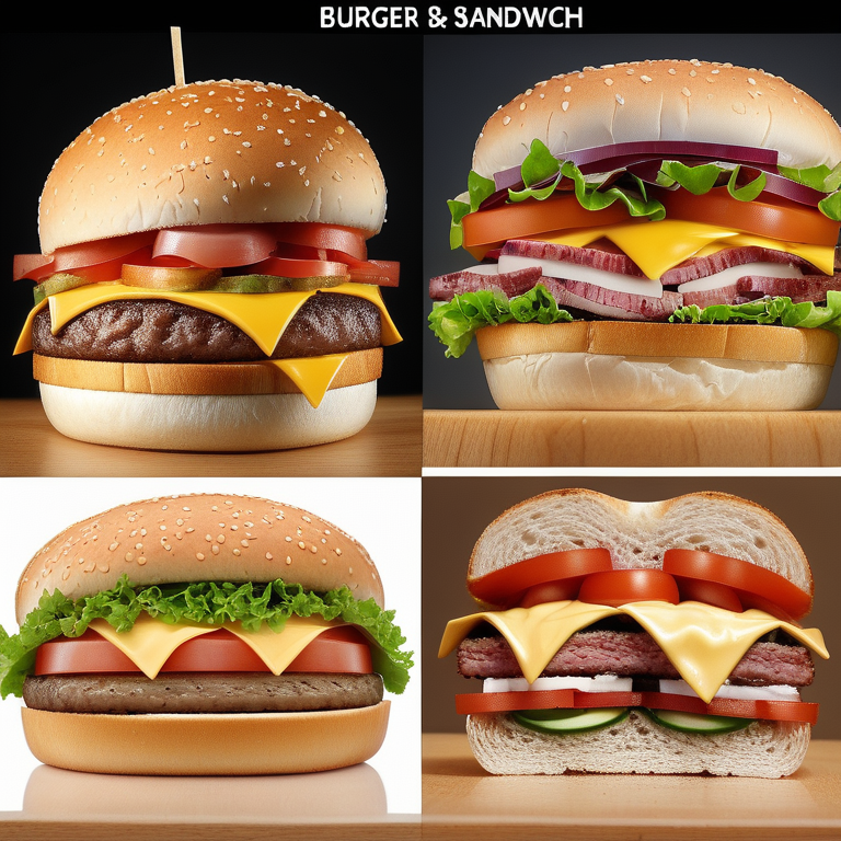 difference between burger and sandwich