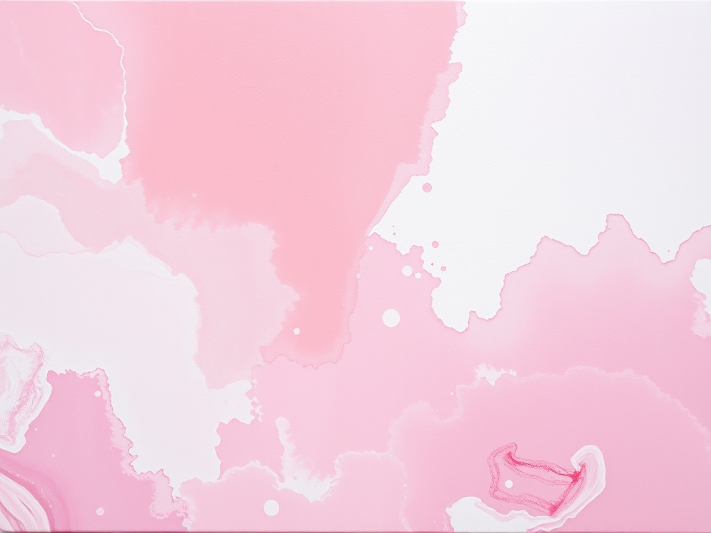 Regenerate an abstract painting with soft pastel colors of pink, purple, and white, using an aperture of f/8, ISO 100, and a shutter speed of 1/125s, captured from a straight-on view with a DSLR camera in a high-res style to enhance clarity.