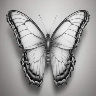 outline drawing of a butterfly