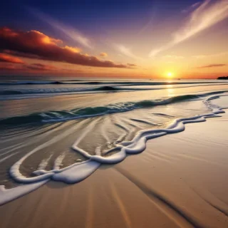 sunset at the beach wallpaper