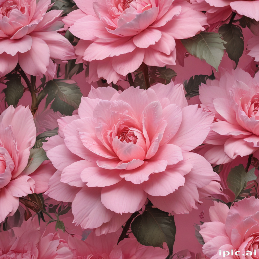 Vibrant Pink Peonies in Full Bloom Against a Soft Background