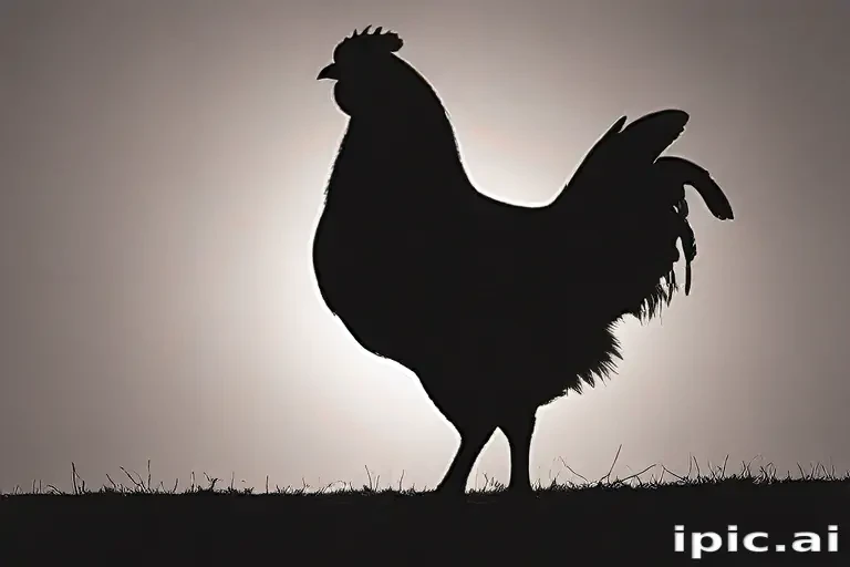 silhouette of a chicken