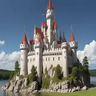 cartoon of castle