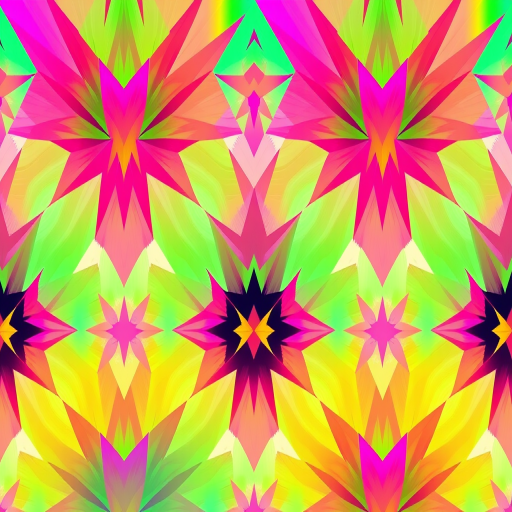 Create an abstract digital pattern featuring vibrant colors like pink, green, yellow, and blue with sharp geometric shapes, shot with a Canon EOS R5 at f/8, ISO 100, 1/125s in landscape orientation using a high-resolution digital art style.