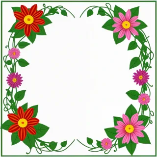 clipart borders flowers