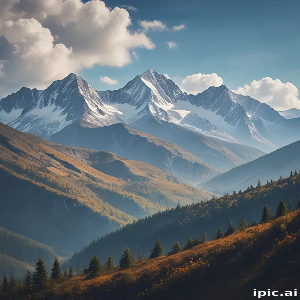 mountainous background