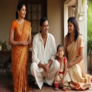 happy indian family