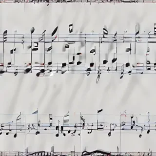transparent music notes