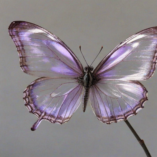 transparent purple butterfly