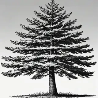 pine tree clip art black and white
