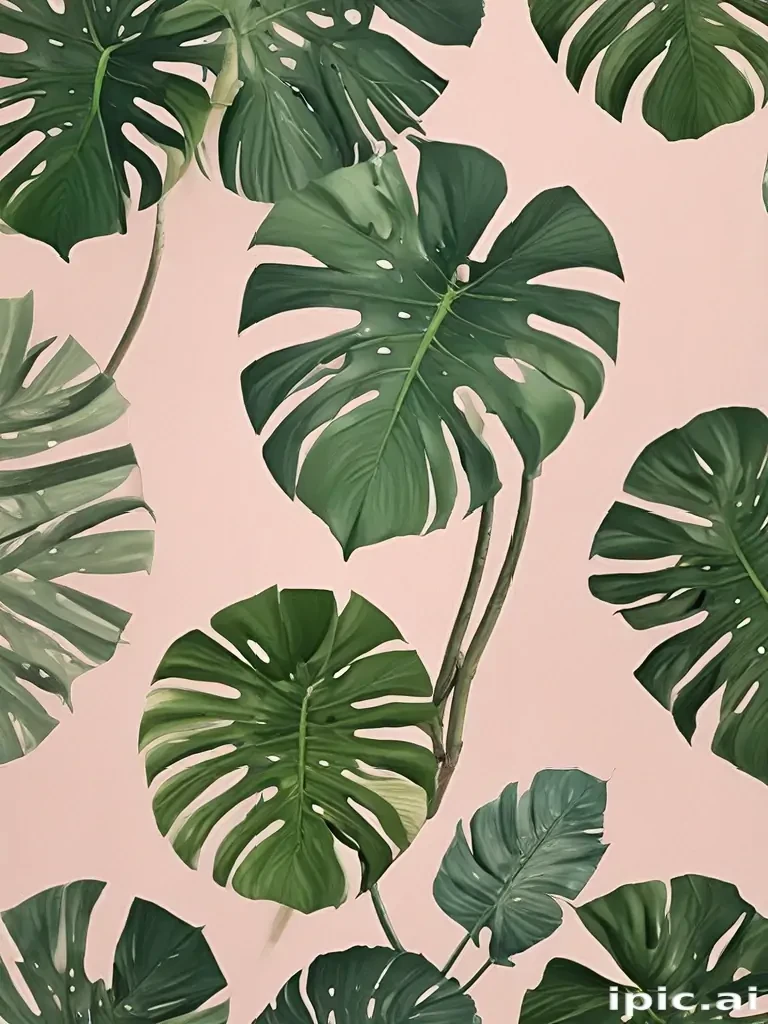 aesthetic monstera wallpaper