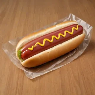 transparent hot dog