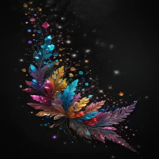 glitter on black background