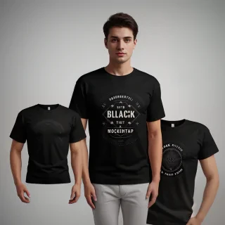 black tshirt mockup