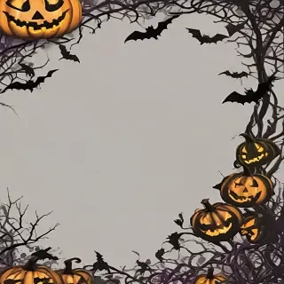halloween border transparent