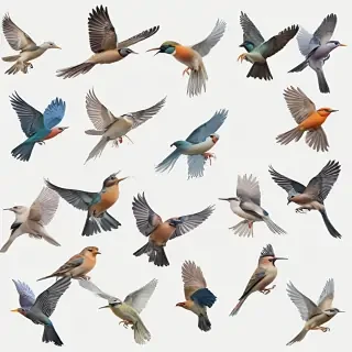 birds transparent